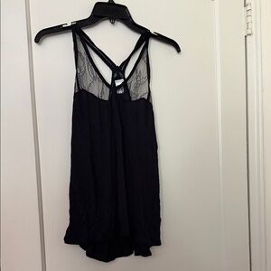 Forever 21 Black Lace Detail Tank Top size S
